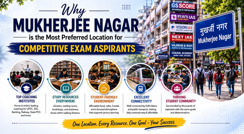 Mukherjee Nagar is the Most Preferred Location for Competitive Exam Aspirants