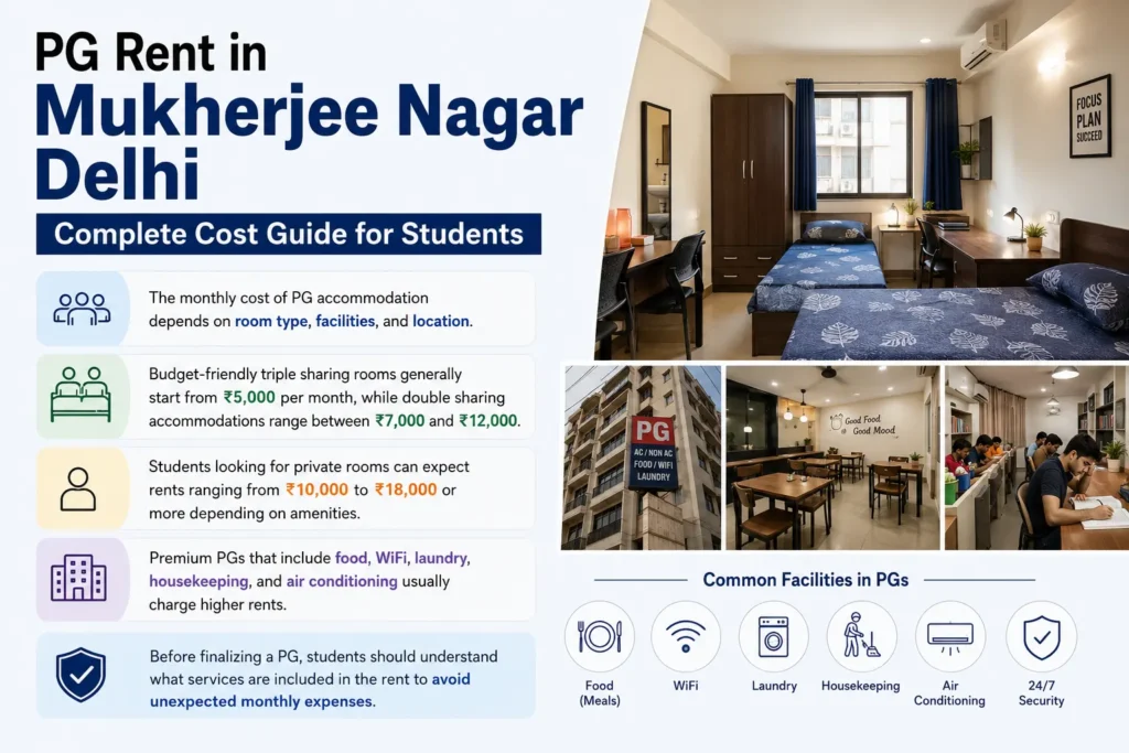 PG Rent in Mukherjee Nagar Delhi